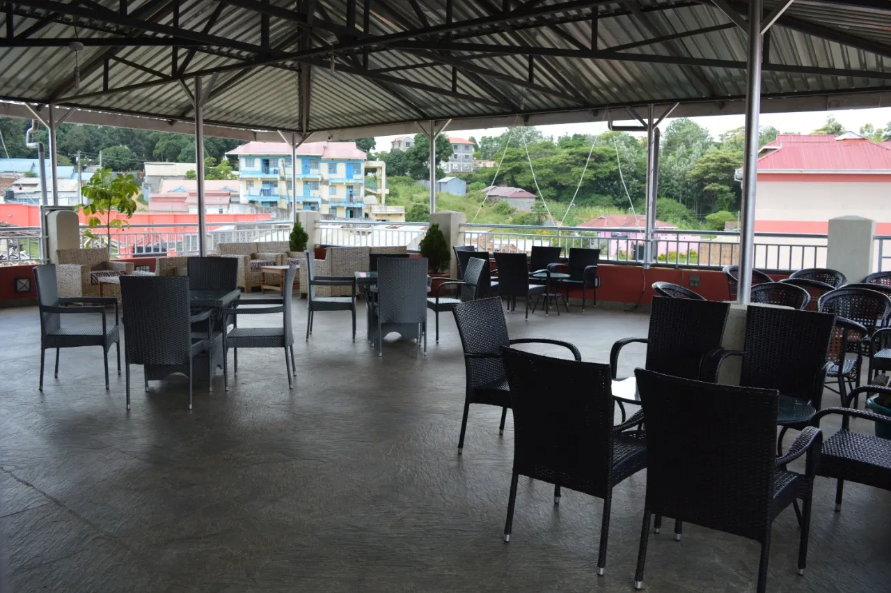 Rooftop bar with panoramic views of Kitui town